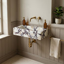 Calacatta Viola Marble Compact Wall-Mount Block Sink - 20"x12"x5" - Honed