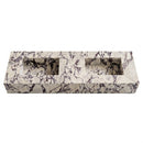 Calacatta Viola Marble Double Rectangular Wall Mount Sink - 22"x67"x8" - Honed