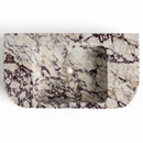 Calacatta Viola Marble Fluted Rectangular Wall Mount Vanity Top Sink - 20"x52"x6" - Honed