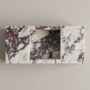 Calacatta Viola Marble Fluted Rectangular Wall Mount Sink - 20"x56"x10" - Honed