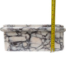 Calacatta Viola Marble Wall-Mount Square Fluted Bathroom Sink (W)16" (L)16" (H)6" height measure view