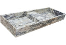 Calacatta Viola Marble Double Bathroom Sink Polished (W)19" (L)53" (H)6" angle view