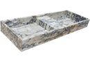 Calacatta Viola Marble Double Bathroom Sink 19x53x6 Polished