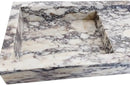 Calacatta Viola Marble Double Bathroom Sink 19x53x6 Polished