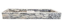 Calacatta Viola Marble Double Bathroom Sink Polished (W)19" (L)53" (H)6" front view