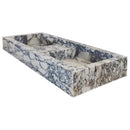 Calacatta Viola Marble Double Bathroom Sink Polished (W)19" (L)53" (H)6" profile view