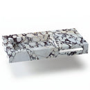 Calacatta Viola Marble Rectangular Wall-Mount Sink - 37"x18"x8" - Honed