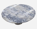Calacatta Viola Marble Round Dining Table with Fluted Marble Legs (D)48" (H)30"