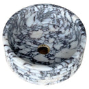 Calacatta Viola Marble Fluted Above-Vanity Bathroom Sink - Polished (D)16" x (H)6" angle view