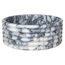 Calacatta Viola Marble Fluted Above-Vanity Bathroom Sink - Polished (D)16" x (H)6" side view