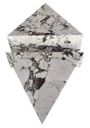Calacatta Viola Marble Coffee Table Polished Triangular Design Handcrafted Set of Two