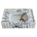 Calacatta Viola Marble U-Form Fluted Wall-Mount Sink - 28"x18"x6" - Honed