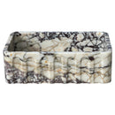 Calacatta Viola Marble Wall-mount Bathroom Vanity Sink Fluted Front (W)19.5" (L)31.5" (H)10" front view