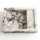 Calacatta Viola Marble Rectangular Wall-Mount Sink with Integrated Tray - 18"x14"x5" - Polished