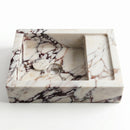 Calacatta Viola Marble Rectangular Wall-Mount Sink with Integrated Tray - 18"x14"x5" - Polished