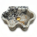 Calacatta Viola Marble Wall-Mount Block Sink with Wavy Edges - 21"x16"x6" - Honed