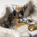 Calacatta Viola Marble Wall-Mount Block Sink with Wavy Edges - 21"x16"x6" - Honed