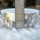 Calacatta Viola Marble Hand Sculpted Round Vessel Sink - Polished Finish 15.5x4.5