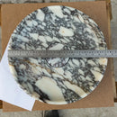 Calacatta Viola Marble Hand Sculpted Round Vessel Sink - Polished Finish 15.5x4.5