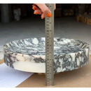 Calacatta Viola Marble Hand Sculpted Round Vessel Sink - Polished Finish 15.5x4.5