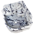 Calacatta Viola Marble Wall-mount Bathroom Corner Sink Fluted with 8" Backsplash (W)16" (L)16" (H)8" angle view