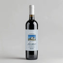 Calm Blue Broker Wine Label