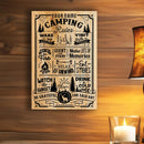 Camping Rules Metal Sign