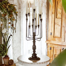 13 Taper Candle Black Iron Candelabra
