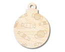 Unfinished Wood Etched Candy Ornament Shape | Paint By Line Crafts | up to 30" DIY