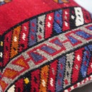 Canvello Antique Handmade Rug Red Cushion - 14"x14"