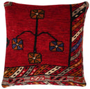 Canvello Antique Handmade Rug Red Cushions - 14"x14"