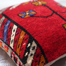 Canvello Antique Handmade Rug Red Cushions - 14"x14"