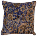Canvello Antique Rug Blue And Brown Throw Pillows - 18"x18"