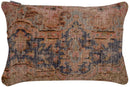 Canvello Antique Rug Navy Blue Throw Pillow - 16"x24"