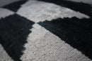 Canvello Black White Handmade 16x24 Silk Velvet Pillow, Organic Veg Dyed, Down/Feather Filled