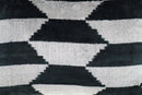 Canvello Black White Handmade 16x24 Silk Velvet Pillow, Organic Veg Dyed, Down/Feather Filled
