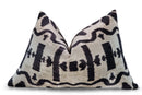 Canvello Black White Handmade 16x24 Silk Velvet Pillow, Organic Veg Dyed, Down/Feather Filled
