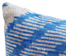 Canvello Blue And White Chevron Pillows For Couch - 16x24 in
