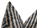 Canvello Decorative Black Ivory Chevron Throw Pillow Down Feather Filled - 16x16 in