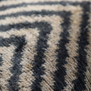 Canvello Decorative Black Ivory Chevron Throw Pillow Down Feather Filled - 16x16 in