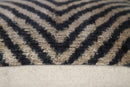 Canvello Decorative Black Ivory Chevron Throw Pillow Down Feather Filled - 16x16 in