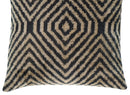 Canvello Decorative Black Ivory Chevron Throw Pillow Down Feather Filled - 16x16 in