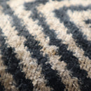 Canvello Decorative Black Ivory Chevron Throw Pillow Down Feather Filled - 16x16 in