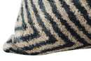 Canvello Decorative Black Ivory Chevron Throw Pillow Down Feather Filled - 16x16 in