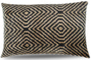 Canvello Decorative Black Ivory Chevron Throw Pillow Down Feather Filled - 16x24 in