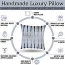 Canvello Decorative Black & White Pillow | 16x16 inch