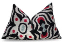 Canvello Decorative Black White Red Geometric Throw Pillow Down Feather Filled - 16x24 in
