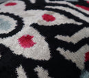 Canvello Decorative Black White Red Geometric Throw Pillow Down Feather Filled - 16x24 in
