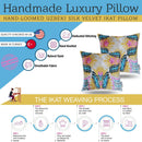Canvello Decorative Blue Pink Gold Pillows | 16x16 inch