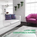 Canvello Decorative Green Pink Pillows For Couch with Down Insert - 18x18 in